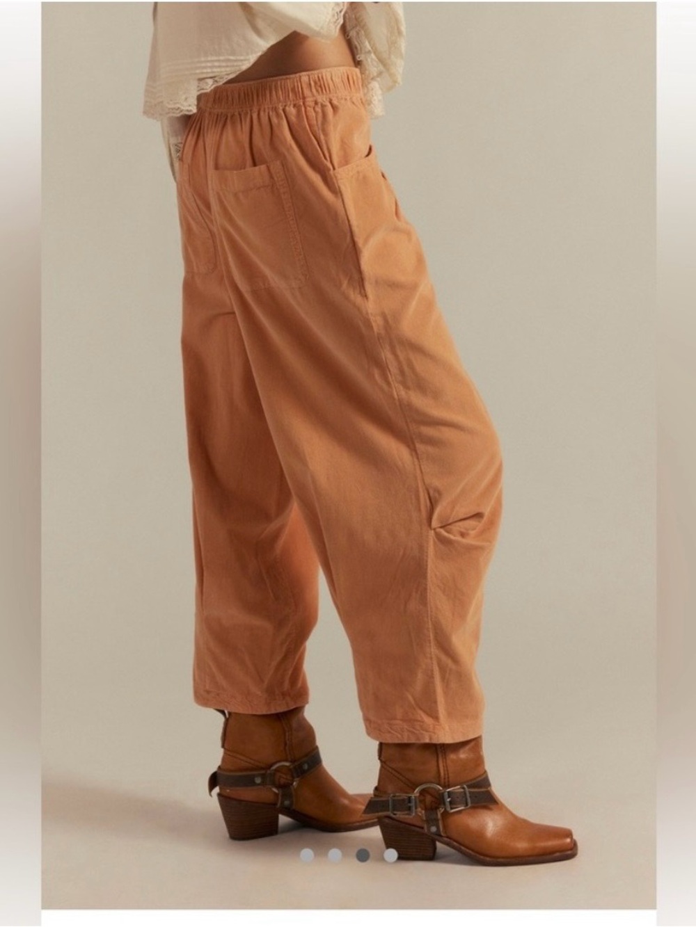We The Free Relaxed Corduroy Trousers in peach new size medium free people
